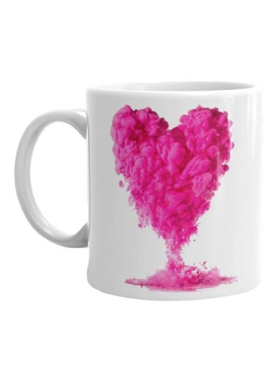 Buy Printed Ceramic Mug Pink/White in Egypt