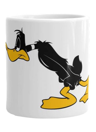 Buy Daffy Duck Printed Mug White/Black/Yellow in Egypt