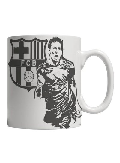 Buy Lionel Messi Logo Printed Mug White/Black in Egypt