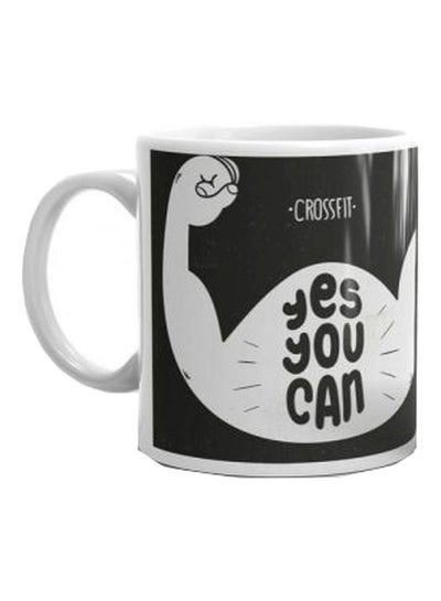 Buy Printed Ceramic Mug Black/White in Egypt