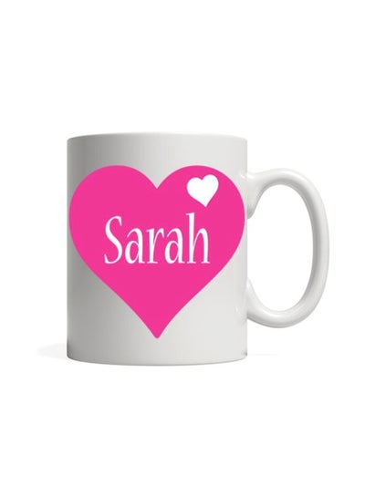 اشتري Sarah Printed Mug أبيض/وردي في مصر