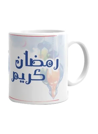 Buy Ramadan Kareem Printed Mug White/Blue/Pink in Egypt