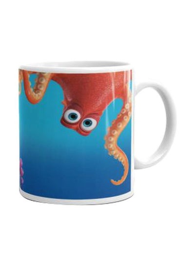 Buy Printed Ceramic Mug Blue/White in Egypt