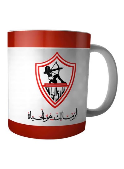 اشتري Printed Ceramic Mug White/Red/Black Standard في مصر