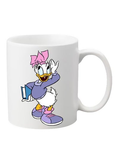 Buy Printed Ceramic Mug White/Pink/Purple in UAE