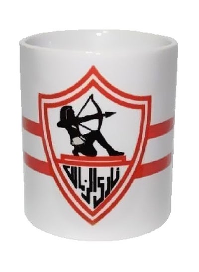 Buy Printed Ceramic Mug White/Red/Black in Egypt