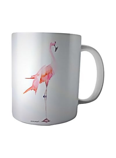 Buy Printed Ceramic Coffee Mug White/Pink/Black Standard in Egypt