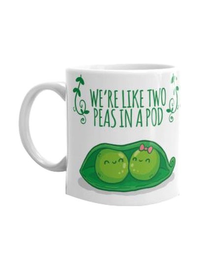 Buy Printed Ceramic Mug White/Green/Black in Egypt