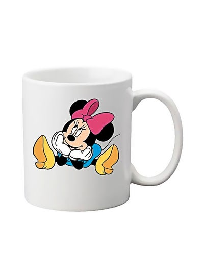 Buy Cartoon Printed Mug White/Pink/Yellow in Egypt