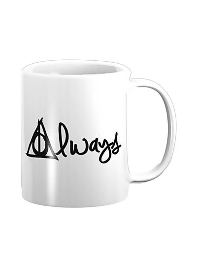 Buy Printed Ceramic Mug White/Black in Egypt