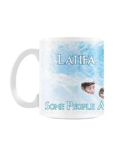 Buy Printed Ceramic Mug White/Blue/Beige in Egypt