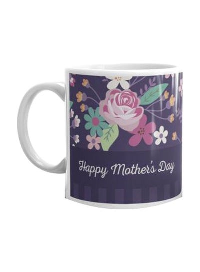 Buy Happy Mother's Day Printed Mug Purple/Pink/Green in Egypt