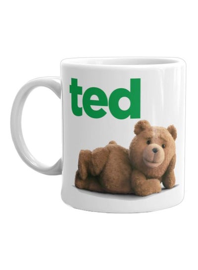 اشتري Ted Printed Ceramic Mug أبيض/بني/أخضر Standard في مصر