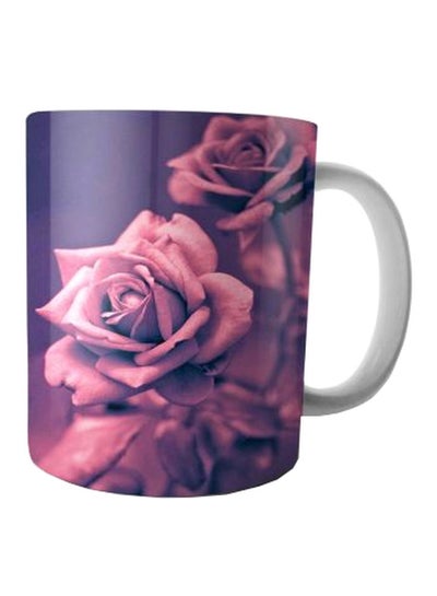 Buy Printed Ceramic Coffee Mug Purple/Pink Standard in Egypt