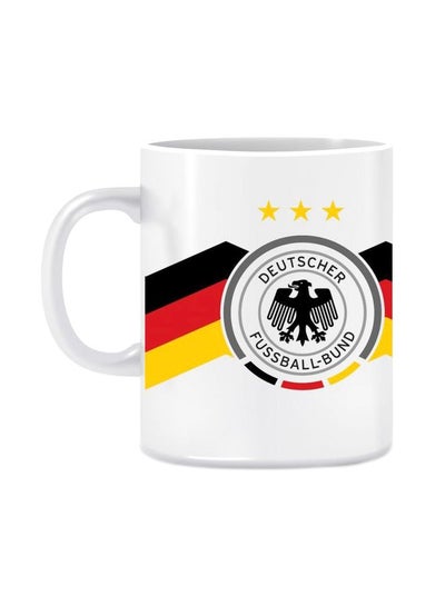 Buy Germany Football Logo Printed Mug White/Black/Yellow in Egypt