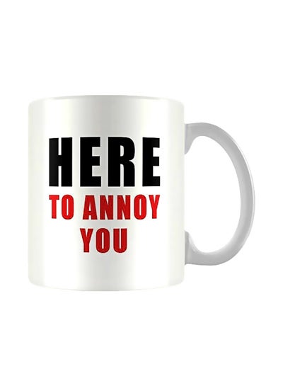 اشتري Annoy Printed Mug أبيض/أسود/أحمر Standard في مصر