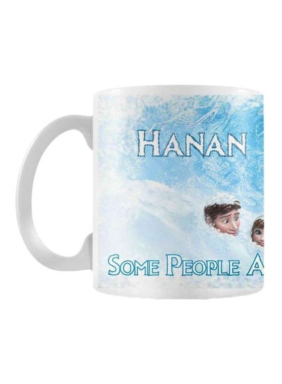 Buy Printed Ceramic Mug Blue/White in Egypt