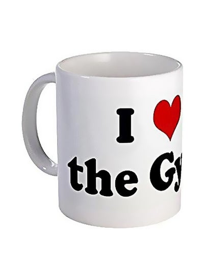 Buy Printed Ceramic Mug White/Black/Red in Egypt