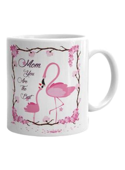 اشتري Printed Ceramic Mug White/Pink في مصر