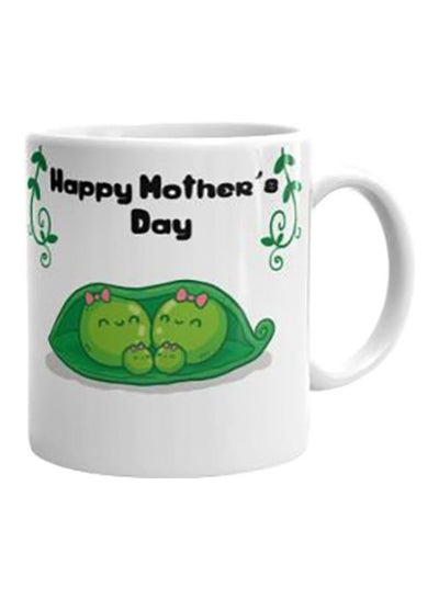 Buy Printed Ceramic Mug White/Green in Egypt