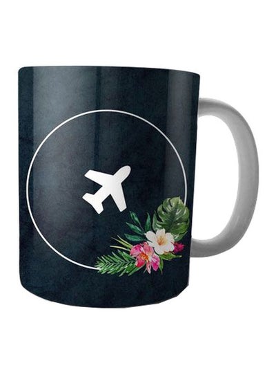 Buy Printed Coffee Mug Black/White/Green Standard in Egypt