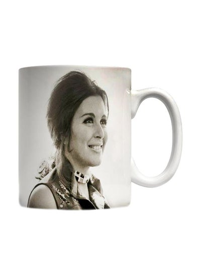 Buy Printed Ceramic Mug White/Black/Grey in Egypt