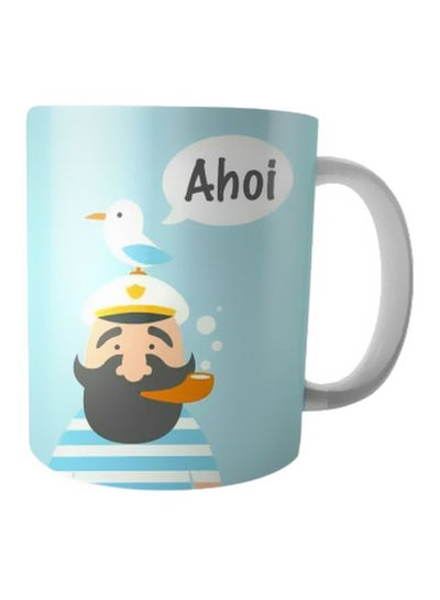 اشتري Printed Coffee Mug أزرق/أسود/أبيض Standard في مصر