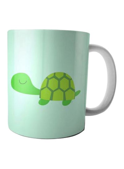 Buy Printed Ceramic Coffee Mug Blue/Green Standard in Egypt