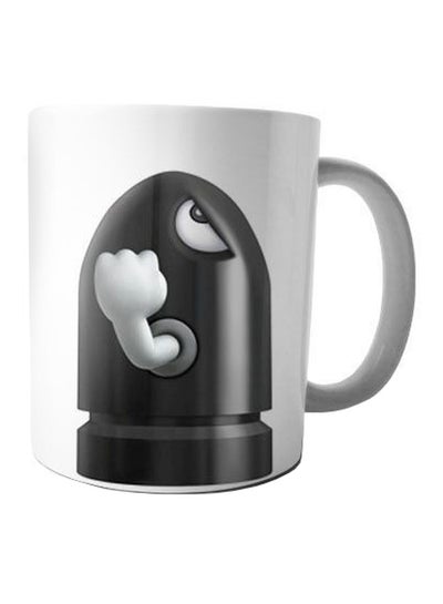 Buy Printed Ceramic Coffee Mug White/Black Standard in Egypt