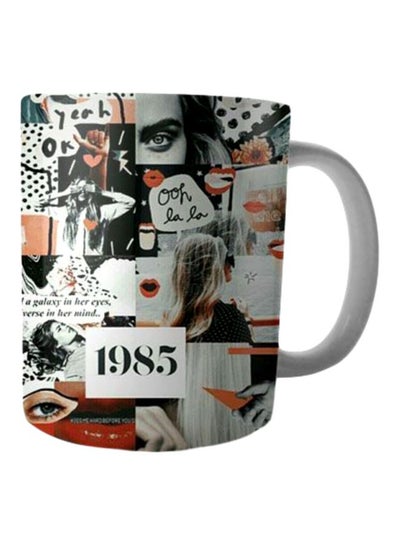 Buy Printed Ceramic Coffee Mug Multicolour in Egypt