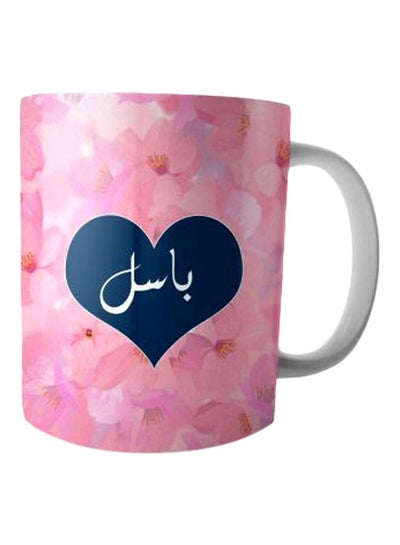 Buy Printed Coffee Mug Pink/Blue/White Standard in Egypt