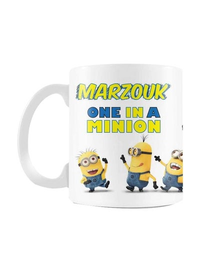 Buy Printed Ceramic Mug White/Yellow/Blue in Egypt