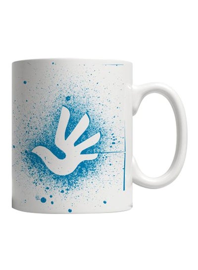 Buy Printed Ceramic Mug White/Blue in Egypt