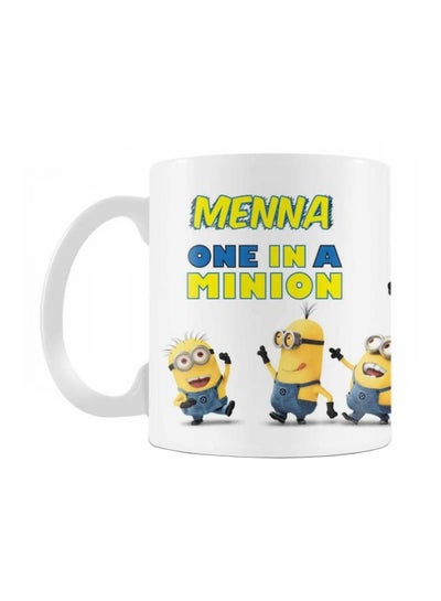 Buy Menna One In A Minion Printed Ceramic Mug White/Yellow/Blue Standard in Egypt