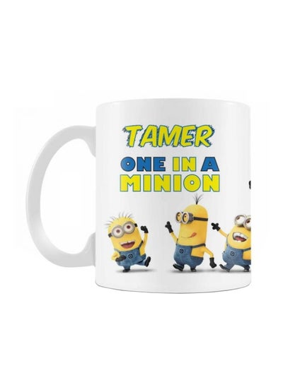 Buy Tamer One In A Minion Printed Ceramic Mug White/Yellow/Blue in Egypt