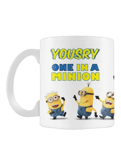 اشتري One In A Minion Printed Ceramic Mug أبيض/أصفر/أزرق في مصر