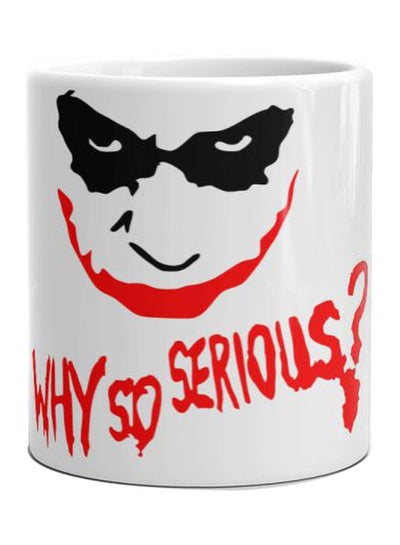 Buy Joker Face Printed Mug Red/Black/White in Egypt