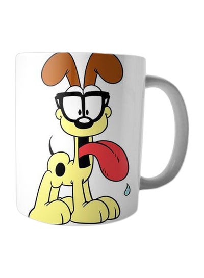 اشتري Dog Printed Ceramic Coffee Mug أبيض / أصفر / أحمر Standard في مصر