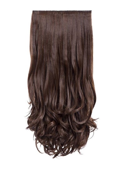 Buy Curly And Wavy Hair Extension Dark Brown 26inch in UAE