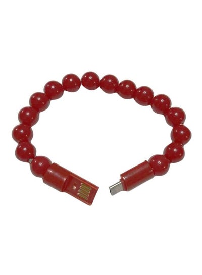 Buy Micro Port Beads Bracelet Cable Red in Egypt