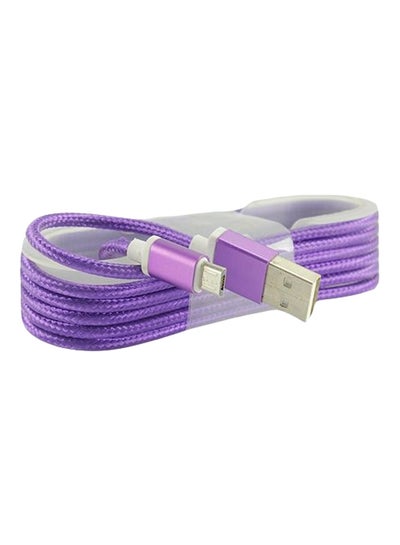 Buy Braided Micro USB Cable Purple in Egypt