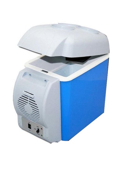 Buy Car Mounted Portable Mini Fridge 7.5 L White/Blue in UAE