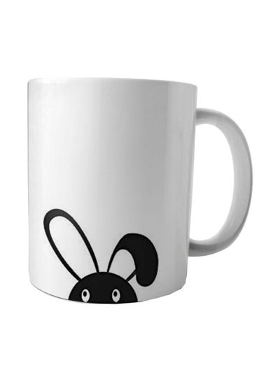 Buy Printed Ceramic Mug White/Black in Egypt