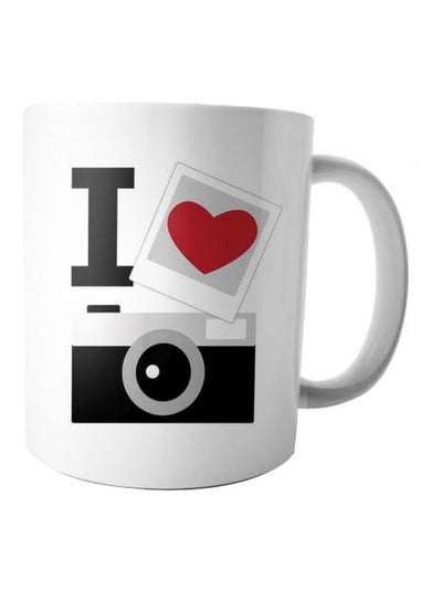 Buy Printed Ceramic Mug White/Black/Red in Egypt