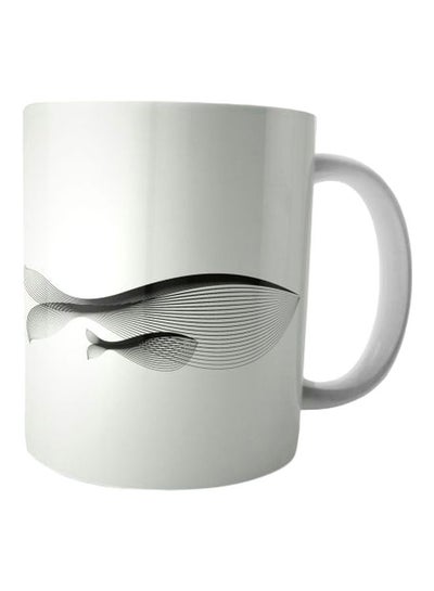 Buy Printed Ceramic Mug White/Black in Egypt