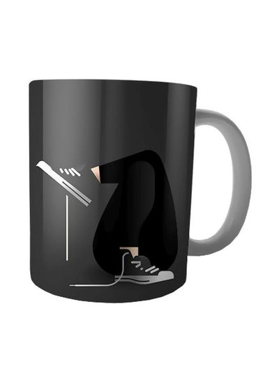 Buy Printed Ceramic Mug Black/White Standard in Egypt