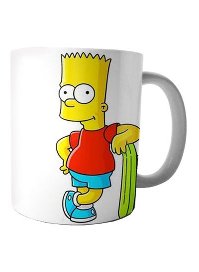 Buy Cartoon Character Printed Mug White/Yellow/Red Standard Size in Egypt