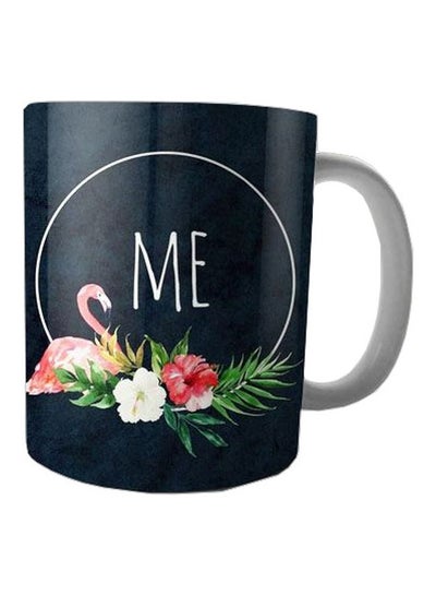 Buy Printed Ceramic Mug Black/White/Pink in Egypt