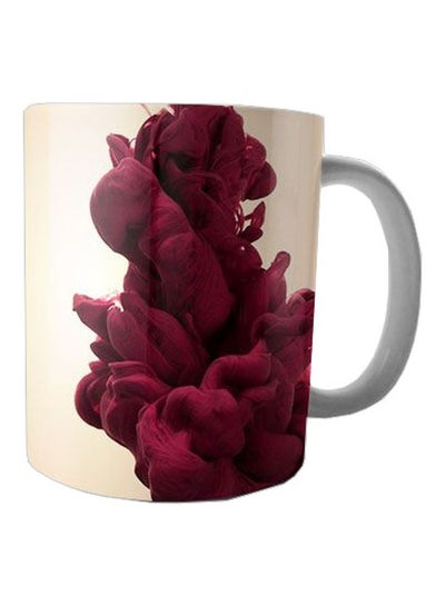 Buy Printed Ceramic Mug Pink/Beige/White in Egypt