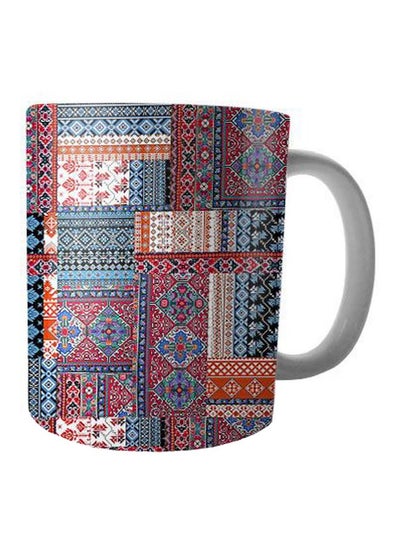 Buy Printed Ceramic Mug Red/Black/Blue in Egypt